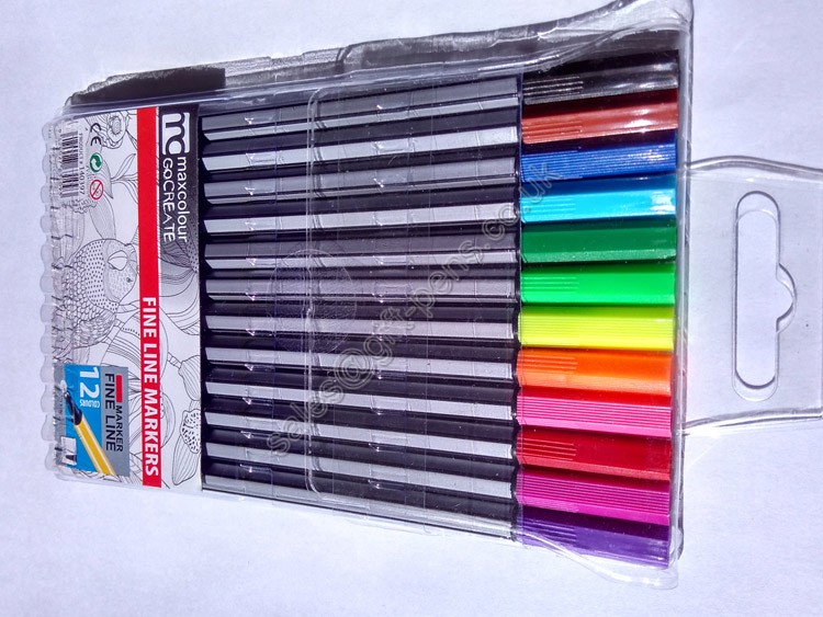 12 colors office or children drawing Graphic Fineliner marker set,fineliner pen set