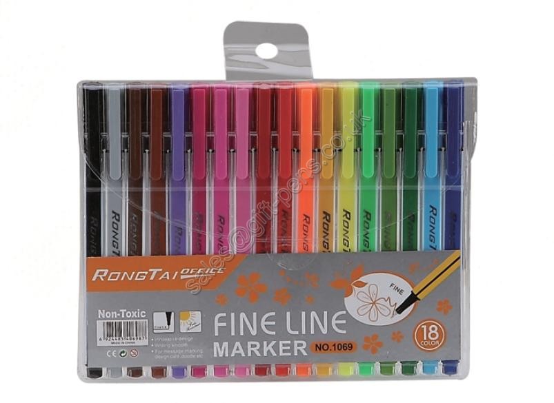 Dollar Tree Products - 0.4mm 18 colors Triangle fineliner Marker Pen