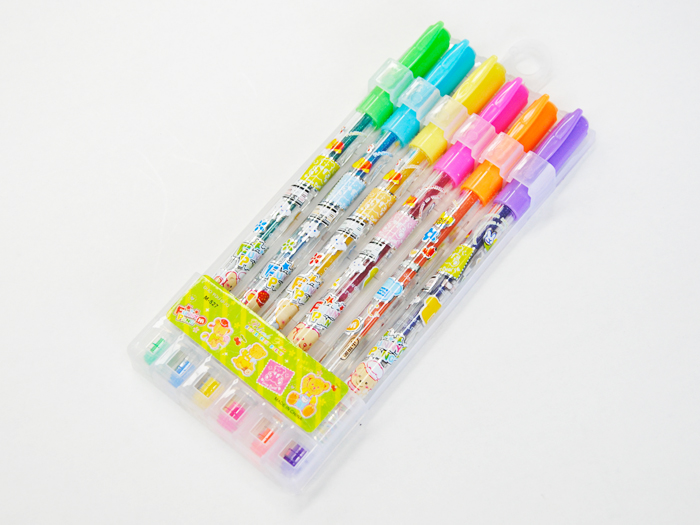 full color printed children school writing plastic gel ink pen