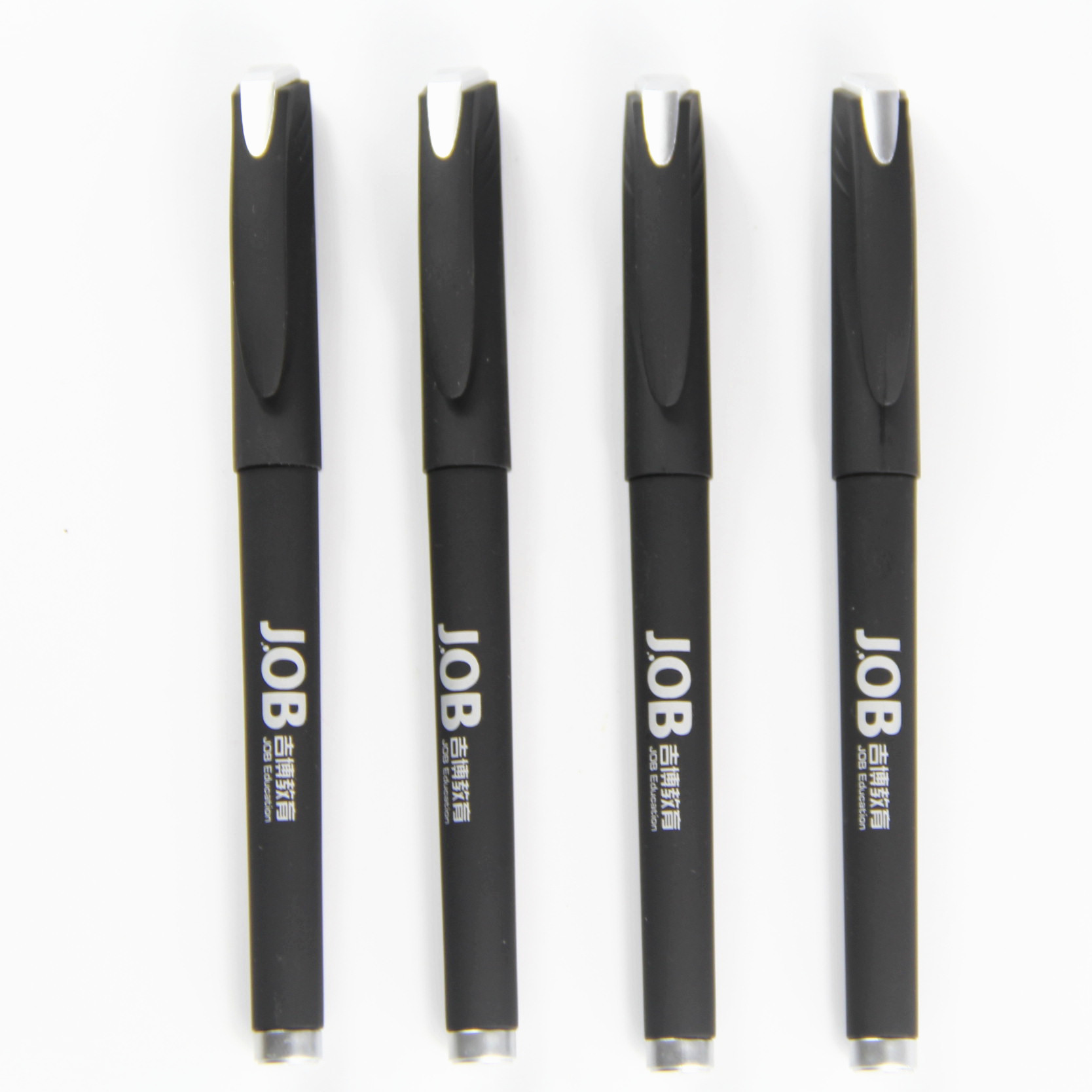 cap style ball point pen, plastic cap office black gel ink pen