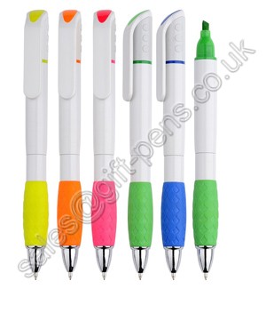 popular company name brand plastic highlighter and ballpoint pen