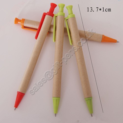 Wholesale fashion stationery green eco recycled ball pen