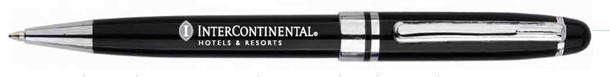 twist metal intercontinental hotel ball pen,intercontinental ball pen for hotel use