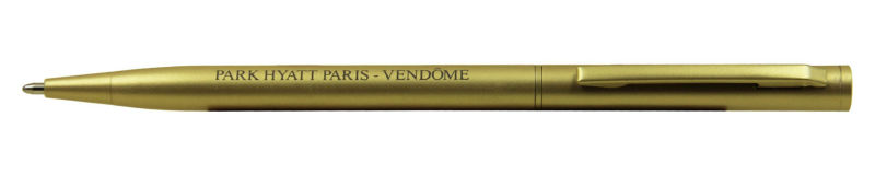Park Hyatt hote use golden color metal ballpoint pen,golden metal ball pen