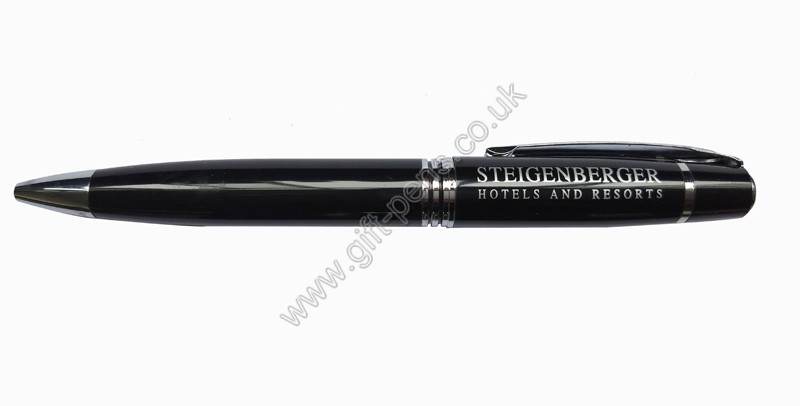 Twist black STEIGENBERGER hotel & resort metal ball pen,STEIGENBERGER pen