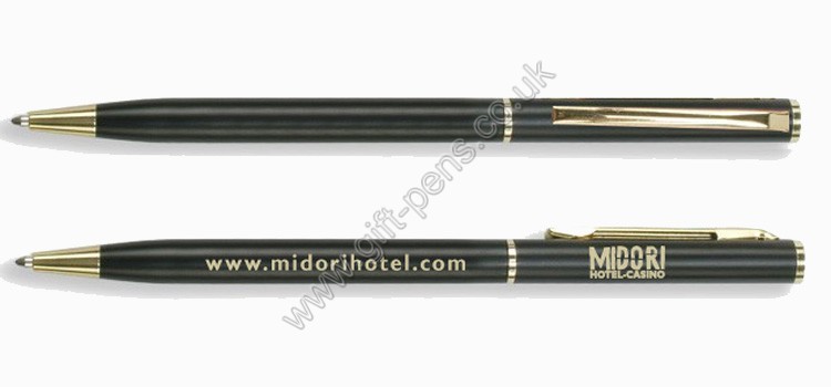 laser brass midori hotel pen,logo laser brass hotel metal pen