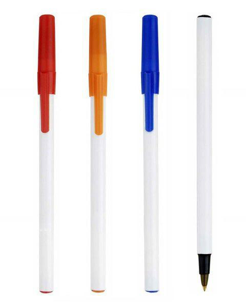 BIC style stick plastic ball pen, cheap plastic hotel long writing ball pen