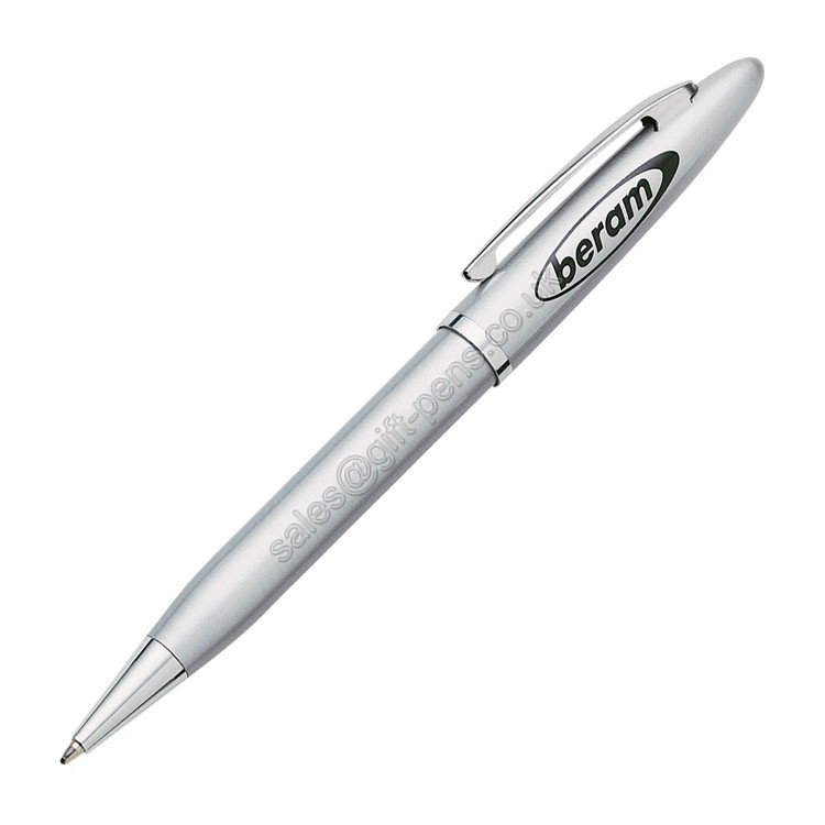 chromed parts silver barrel twist promotional metal pen for gift