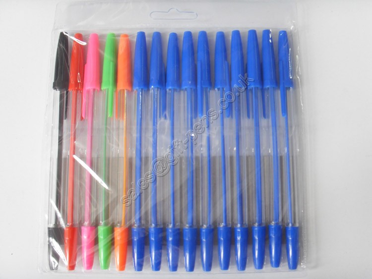 PVC bag packed cheap stationery pen set,store sell cheap ball pen set