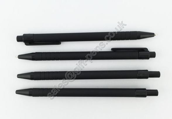 black color recycled material cheap simple click pen