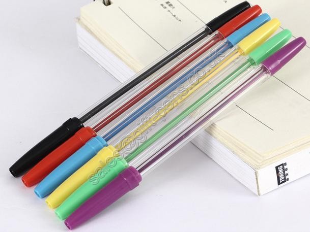 assorted color very cheap simple click economical plastic pen