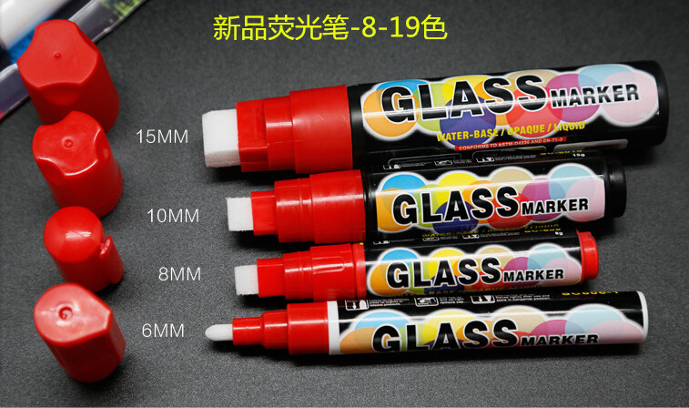 8 Color Liquid water-based 8pcs 3mm Highlighter Fluorescent Liquid Chalk Marker