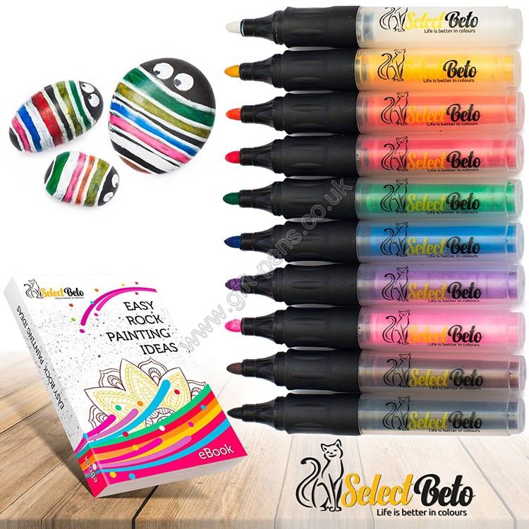 10 colors custom brand water base ink stone paint marker pen