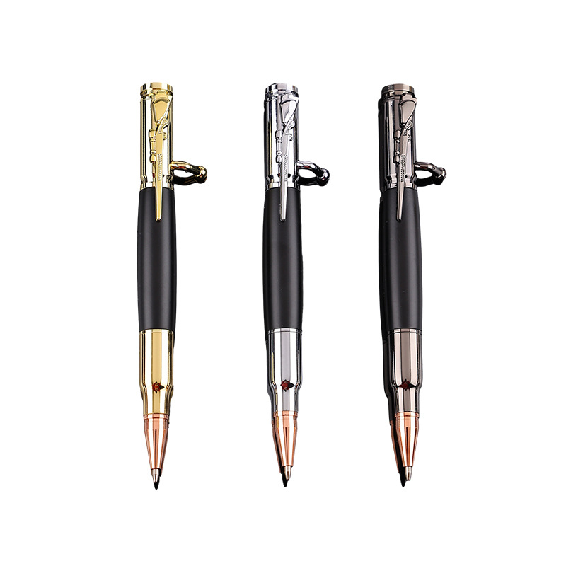 Souvenir Gift Bolt Action Metal Brass Bullet Gun Pen