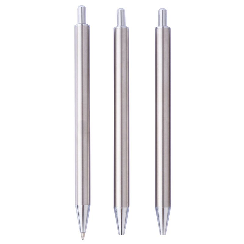 Click Silver Metal Pen Stainless Steel Pen
