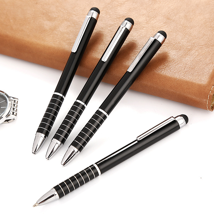Promotional black Aluminum Stylus Touch Screen Pen