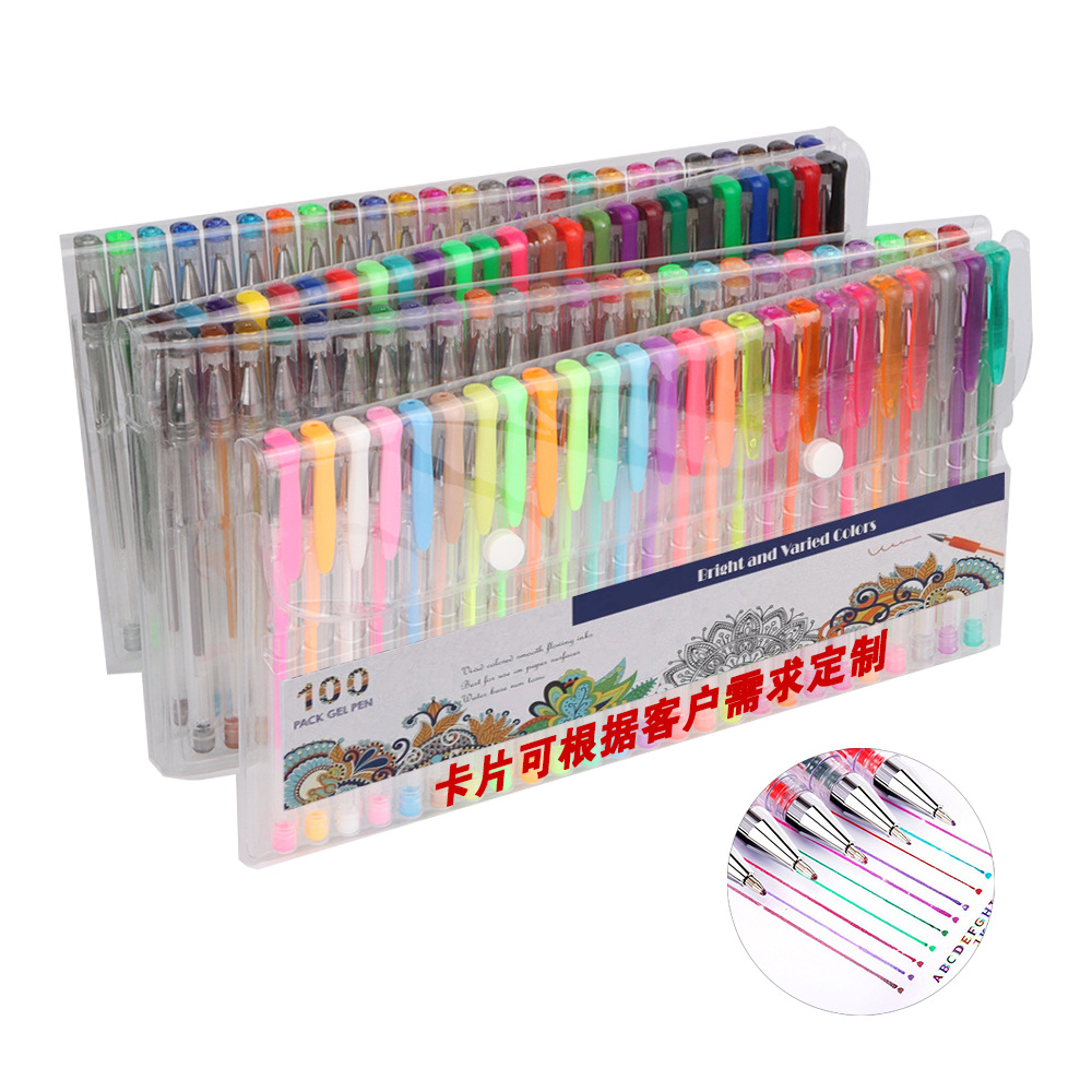 100 colors neon pastel metallic gel ink pens