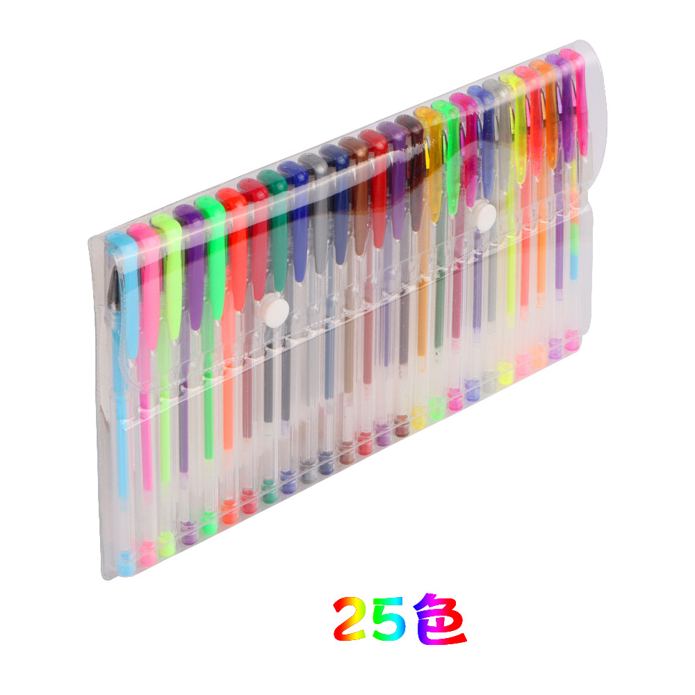 25 colors gift school gel ink pens set