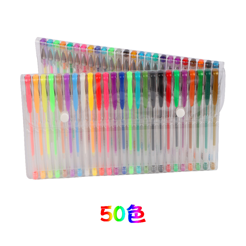 50 colors plastic school gel ink pens