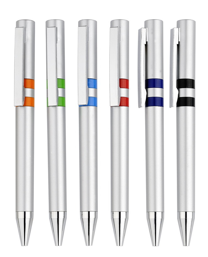 chromed ballpoint pen,silver chromed plastic promotional ballpen