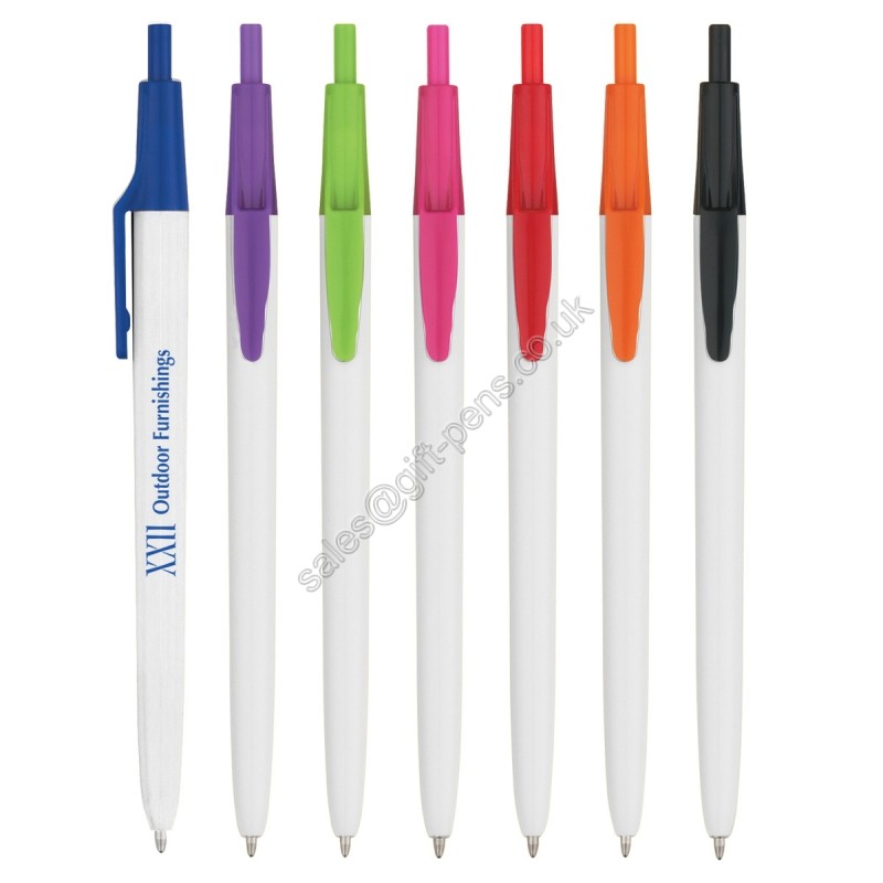 Advertising cheap custom bulk ballpoint pens,simple click promo plastic pen