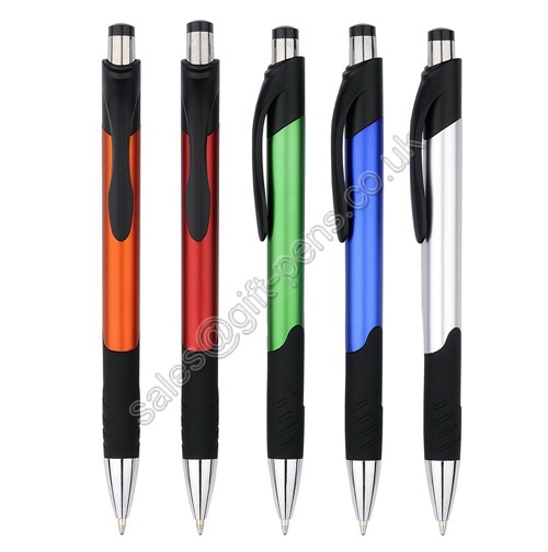 logo printed plastic club pen,personalized resort and club ball pen with rubber grip