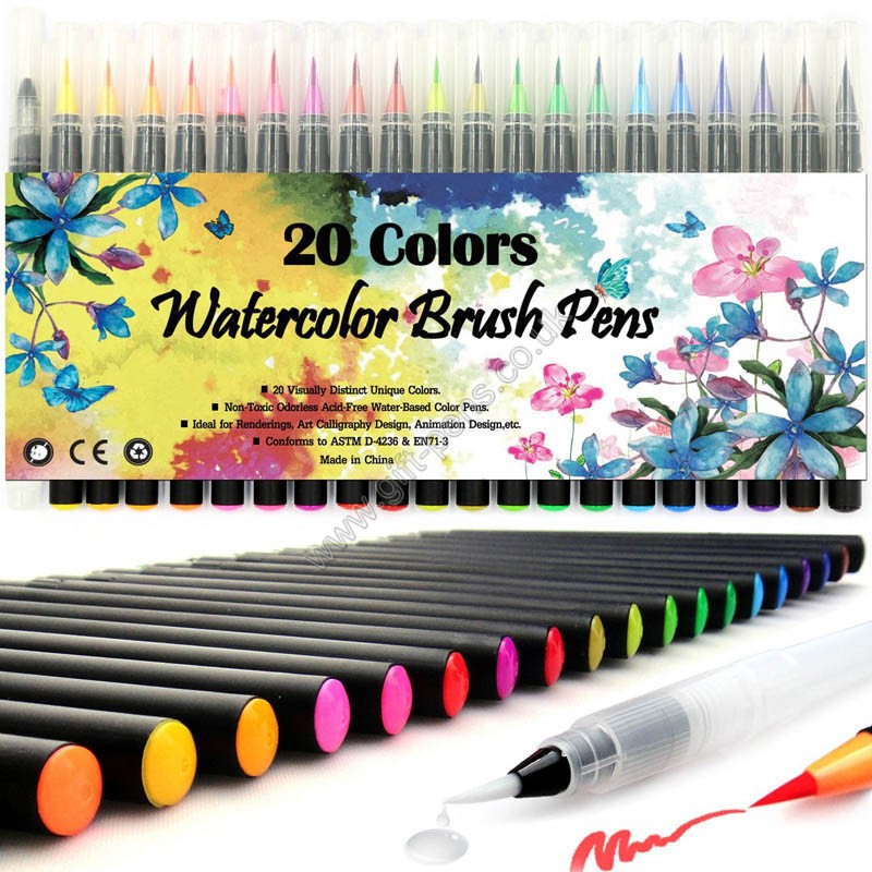 water color dye ink brush drawing marker pen,brush marker pen