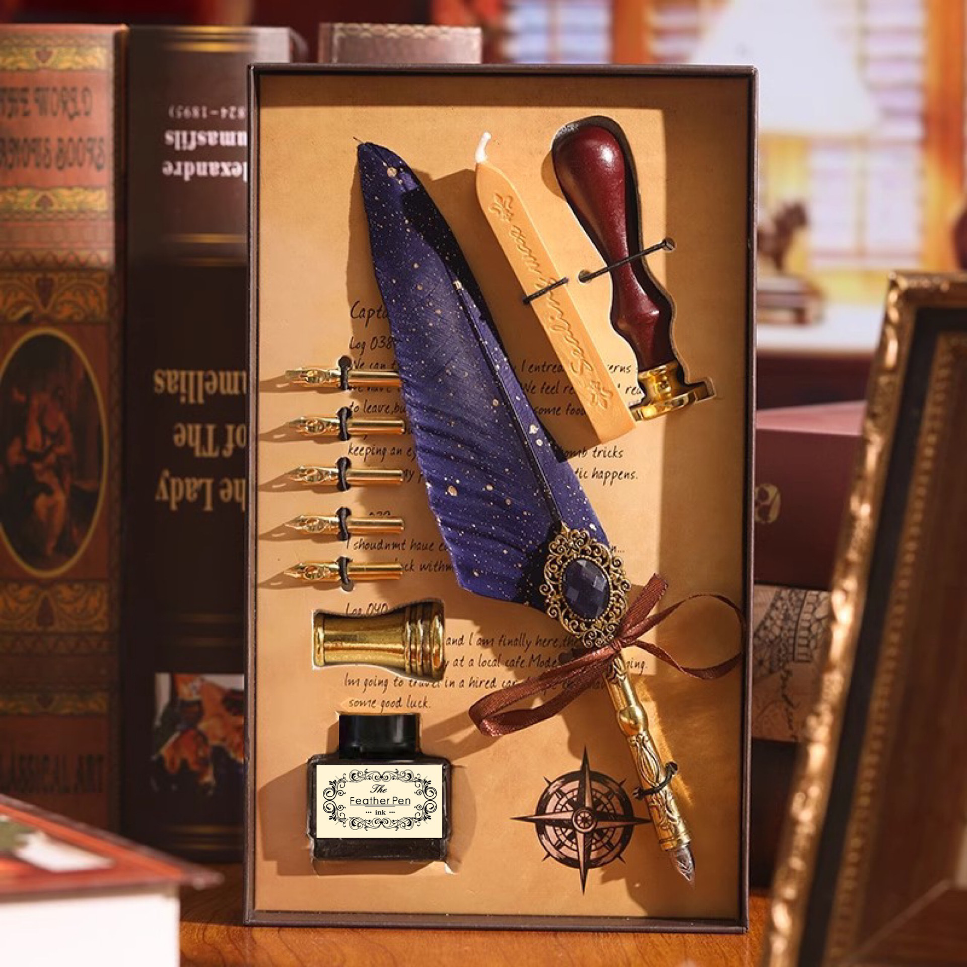 Classical European Feather Pen Set Perfect Gift for Lovers