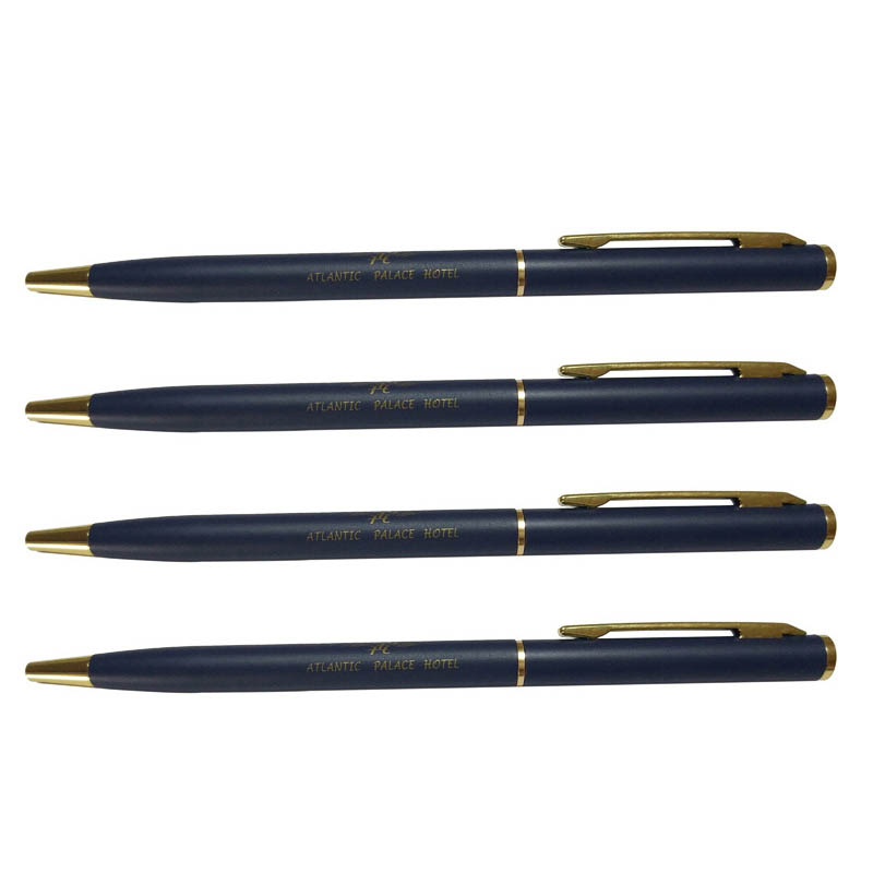 Atlantic palace hotel,blue color brand metal ballpen