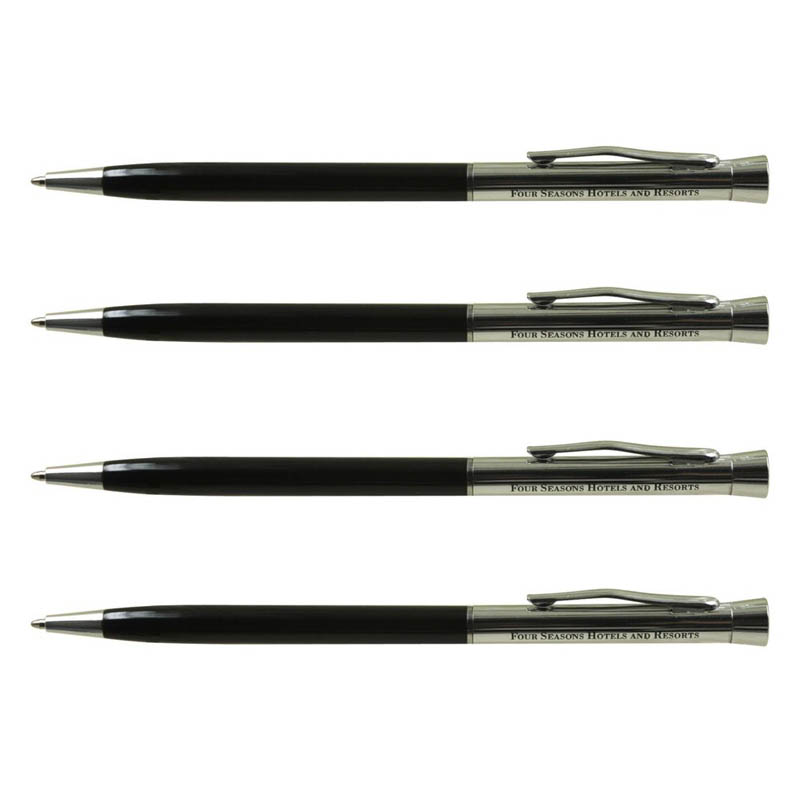 Slim Four Seasons hotel metal ballpoint pen