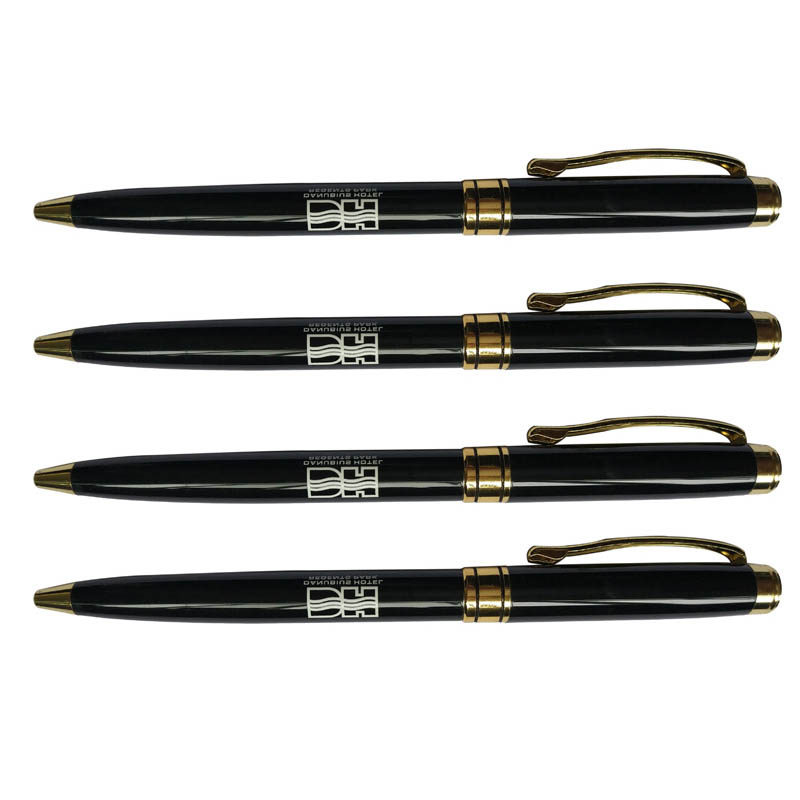 luxury Danubius hotel gift rotate black color printing pen