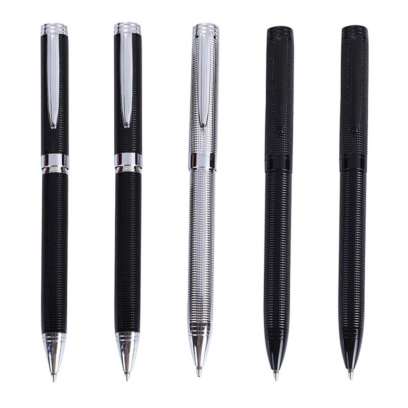 Custom Logo Promo Black Metal Ball Point Pen