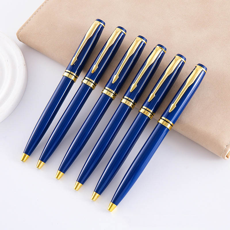 Blue color laser engraving metal pen