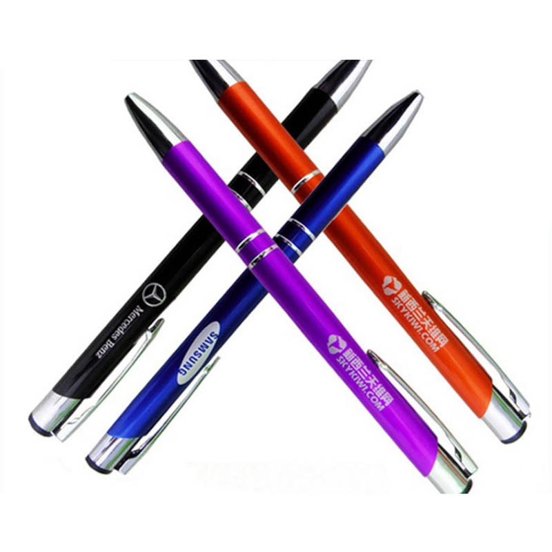 Aluminum click ball pen retractable aluminum pen