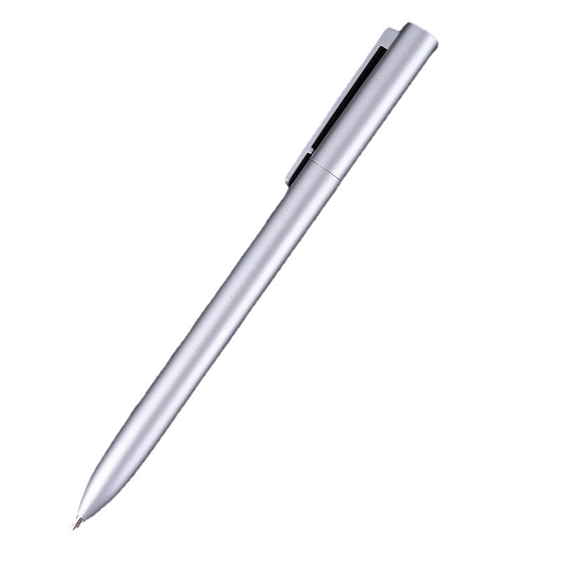 Full silver rotate gift metal logo pen