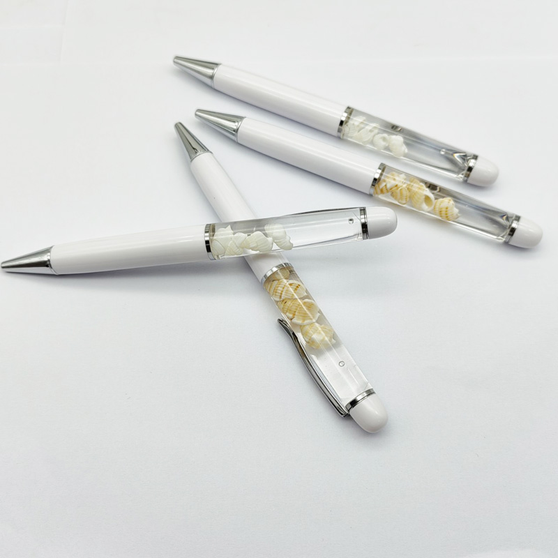 3D floater liquid gift logo brand metal pen