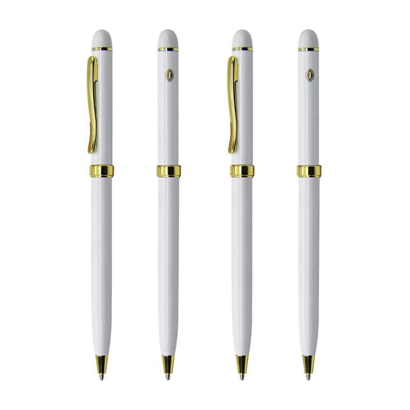 20g white metal pen with golden parts