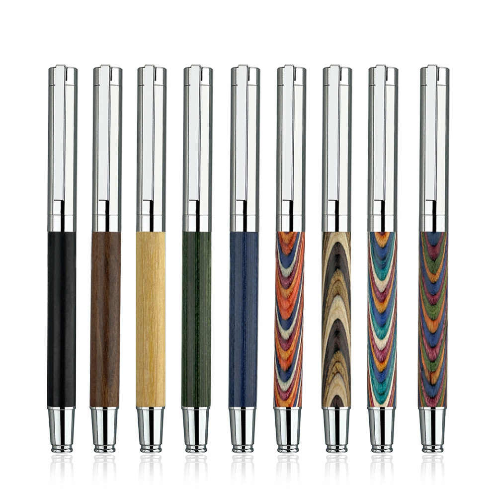 Wood material gift roller ball pen