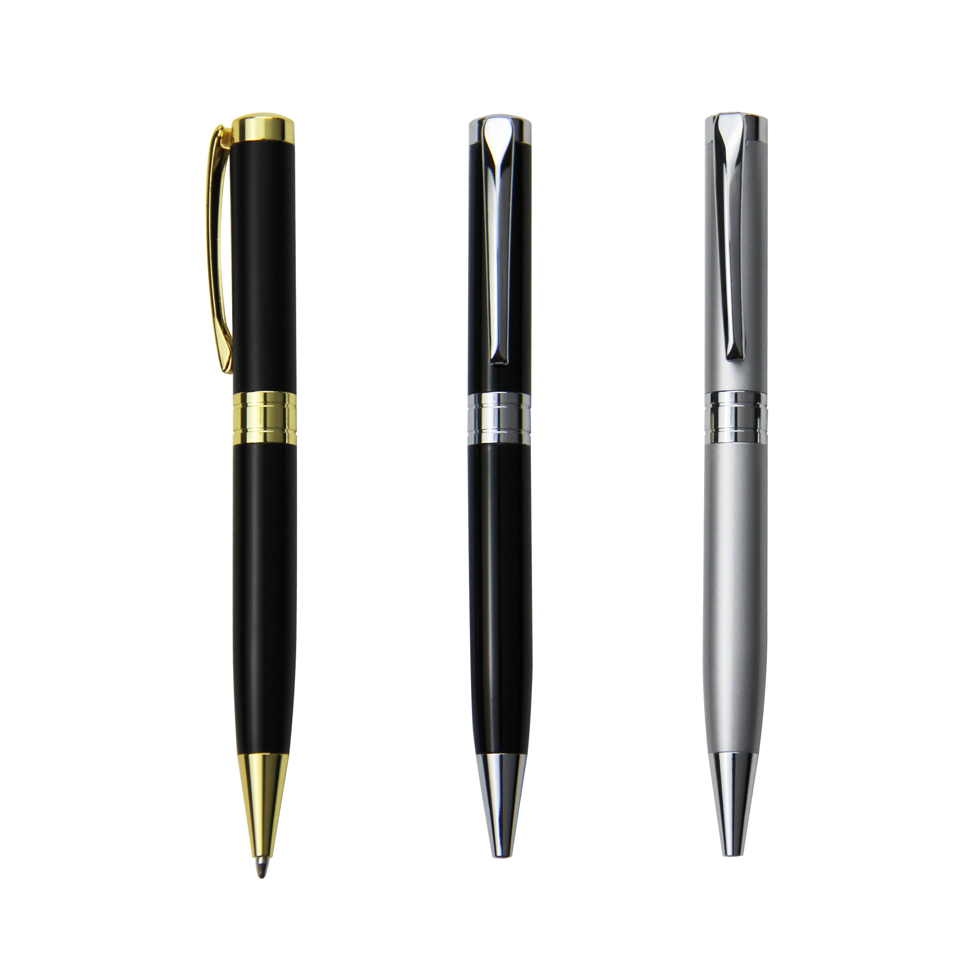 Silver rotate gift metal pen