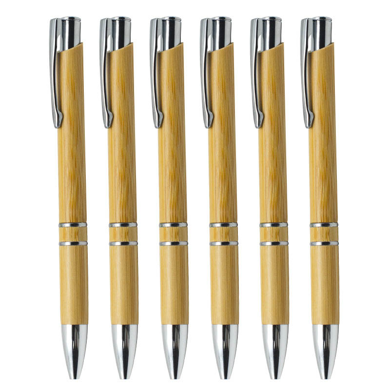 advertising click bamboo ball pen