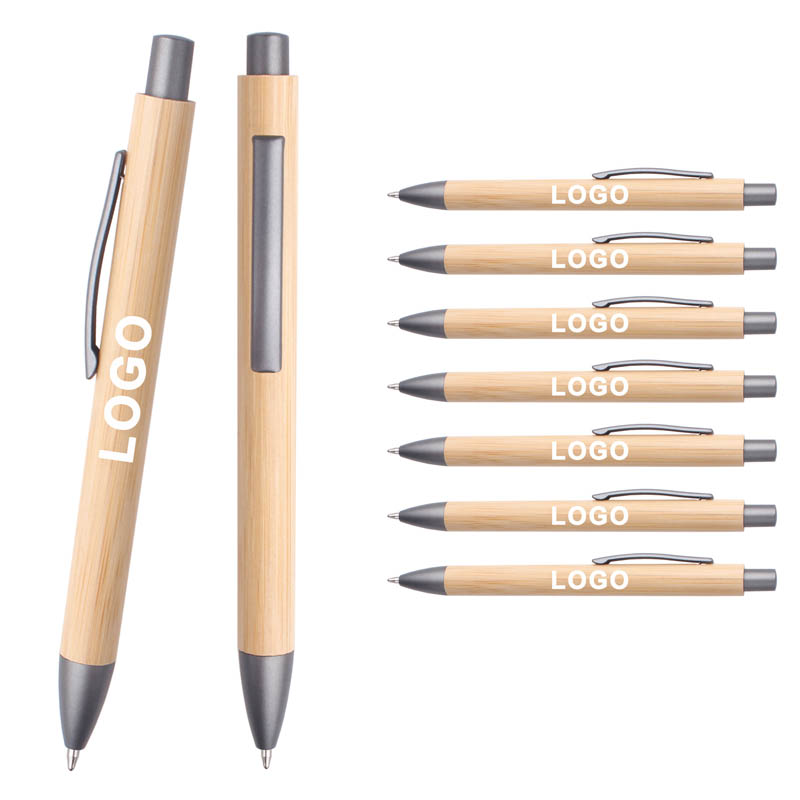 bamboo body logo brand gift pen