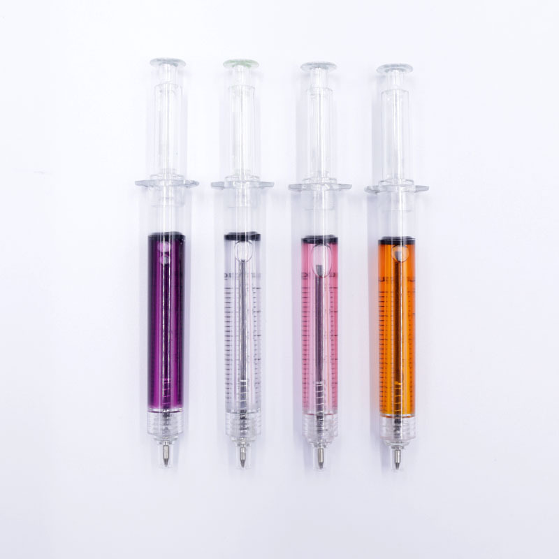 syringe shape liquid inside plastic pen