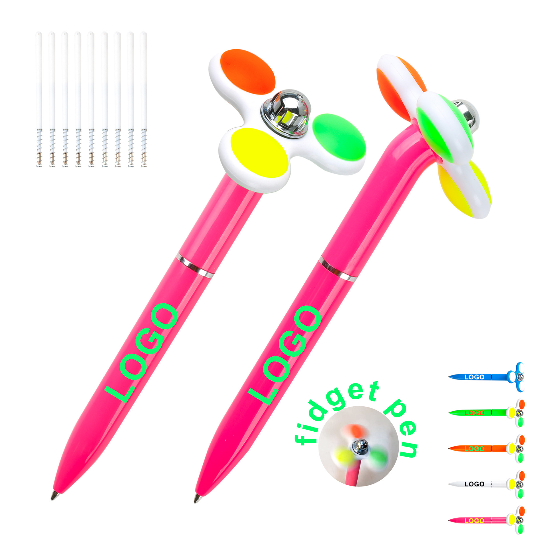 Toy gift spin top plastic pen